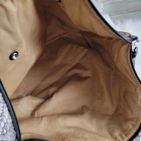 COACH Taylor Python Snake Print Large Tote Bag with Snap In Pouch - Picture 13 of 16